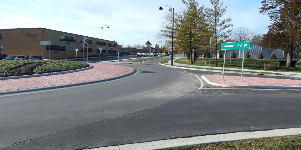 Auburn Road at Wallen Road Roundabout