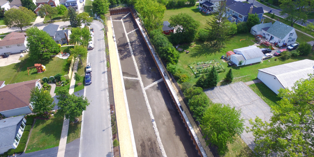 Harrison Street Detention Basin Aerial