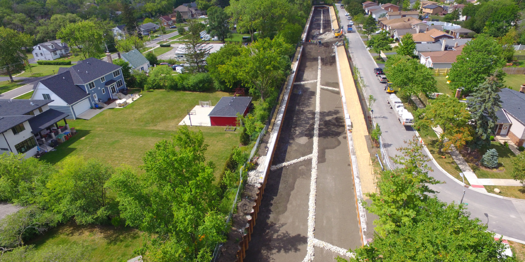 Harrison Street Detention Basin Aerial