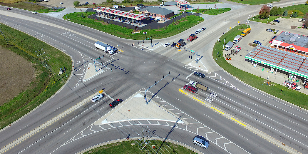 Fabyan Parkway and IL 38 Intersection Aerial: Completed Project