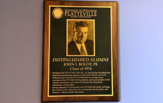 John Boldt 2017 Award Plaque