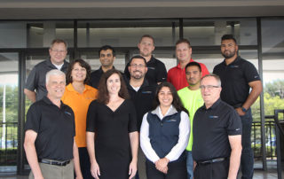 Oakbrook Terrace staff in front of new office building
