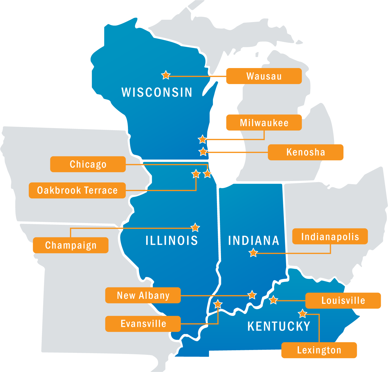 Clark Dietz Office Locations Map Clark Dietz Locations Map