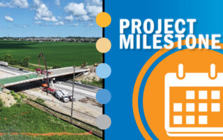 River Road Bridge over I-80 deck pour milestone