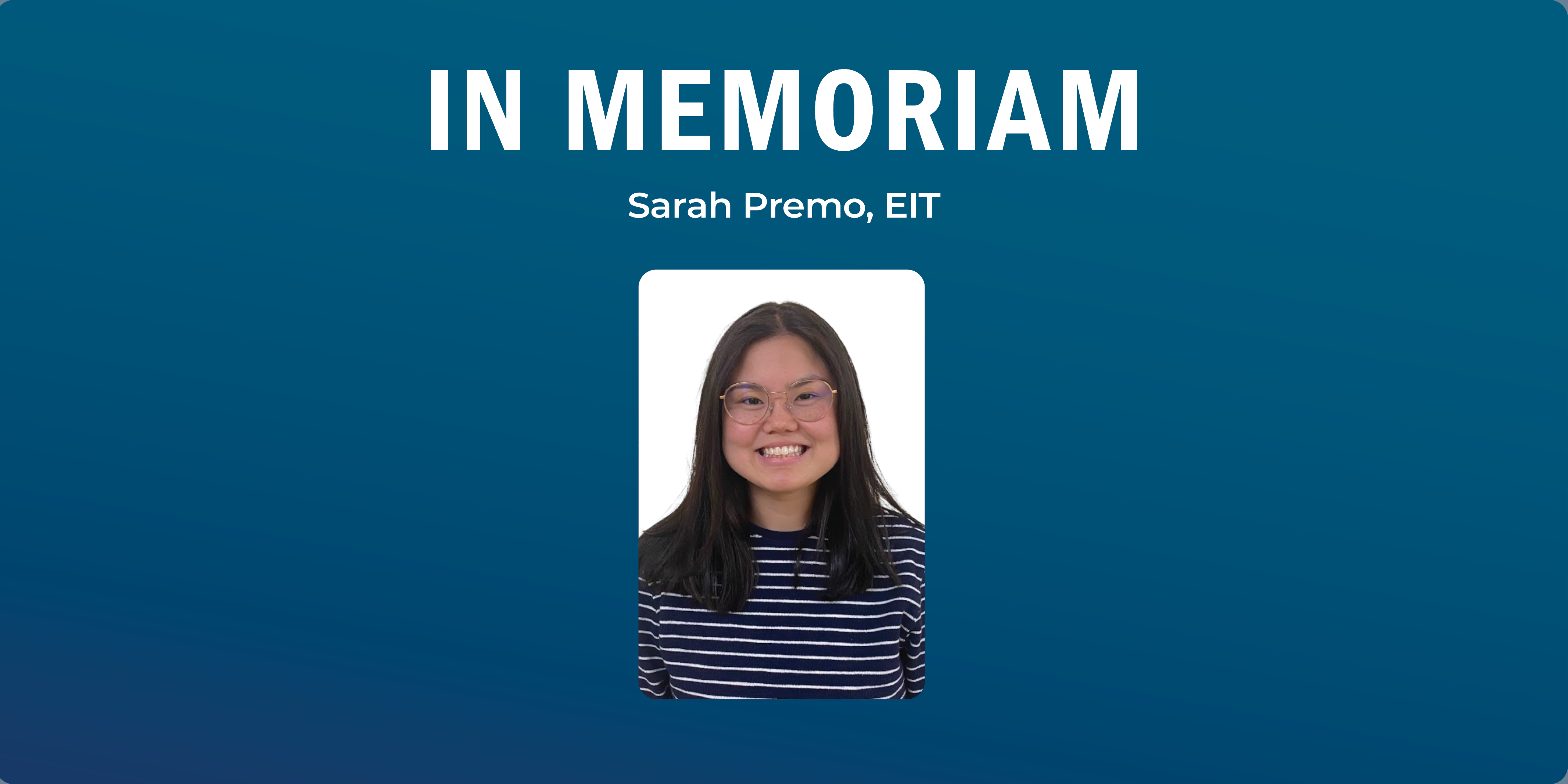 Sarah Premo, In Memorium