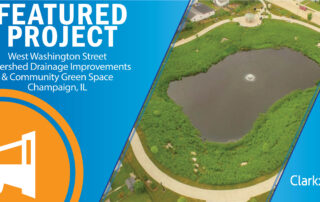 Featured Project graphic for the west washington drainage/stormwater project and community greenspace.