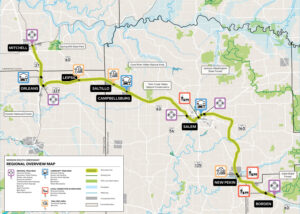 Map of Monon South Trail