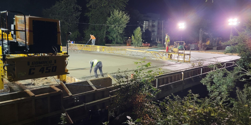 Harrison Road Bridge construction