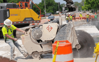 Harrison Road Bridge construction