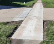 Completed sidewalk