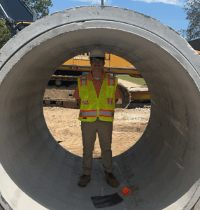 Alexander LeFever in pipe