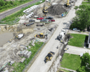 Aerial image of Garden Hills construction