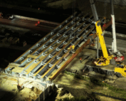 Bridge beam installation
