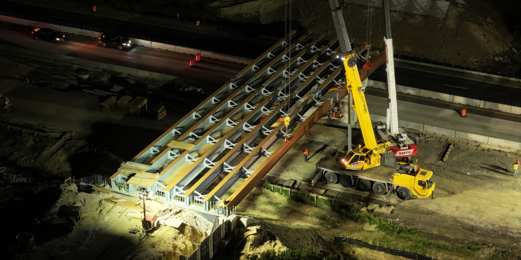 Bridge beam installation