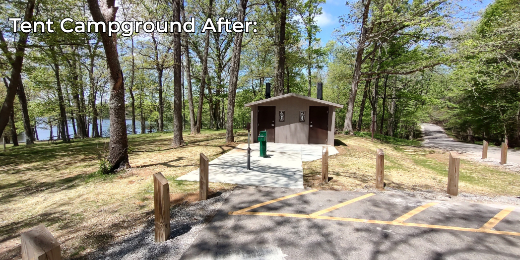 Tent campground after