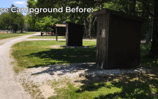 Horse campground before