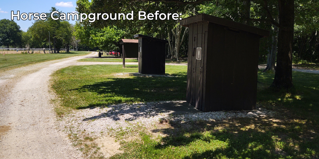 Horse campground before