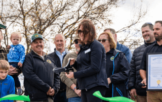Ribbon-cutting of trail