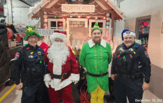 Santa and helpers