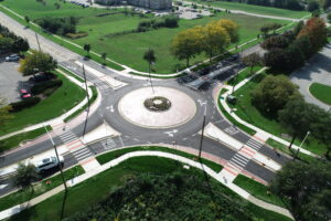 Crystal Lake mini roundabouts