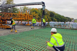 Al Lapinskas, PE on site for a bridge pour.