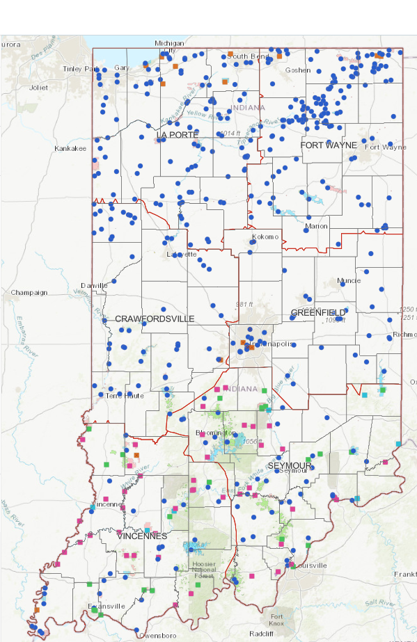 INDOT Small Structure map