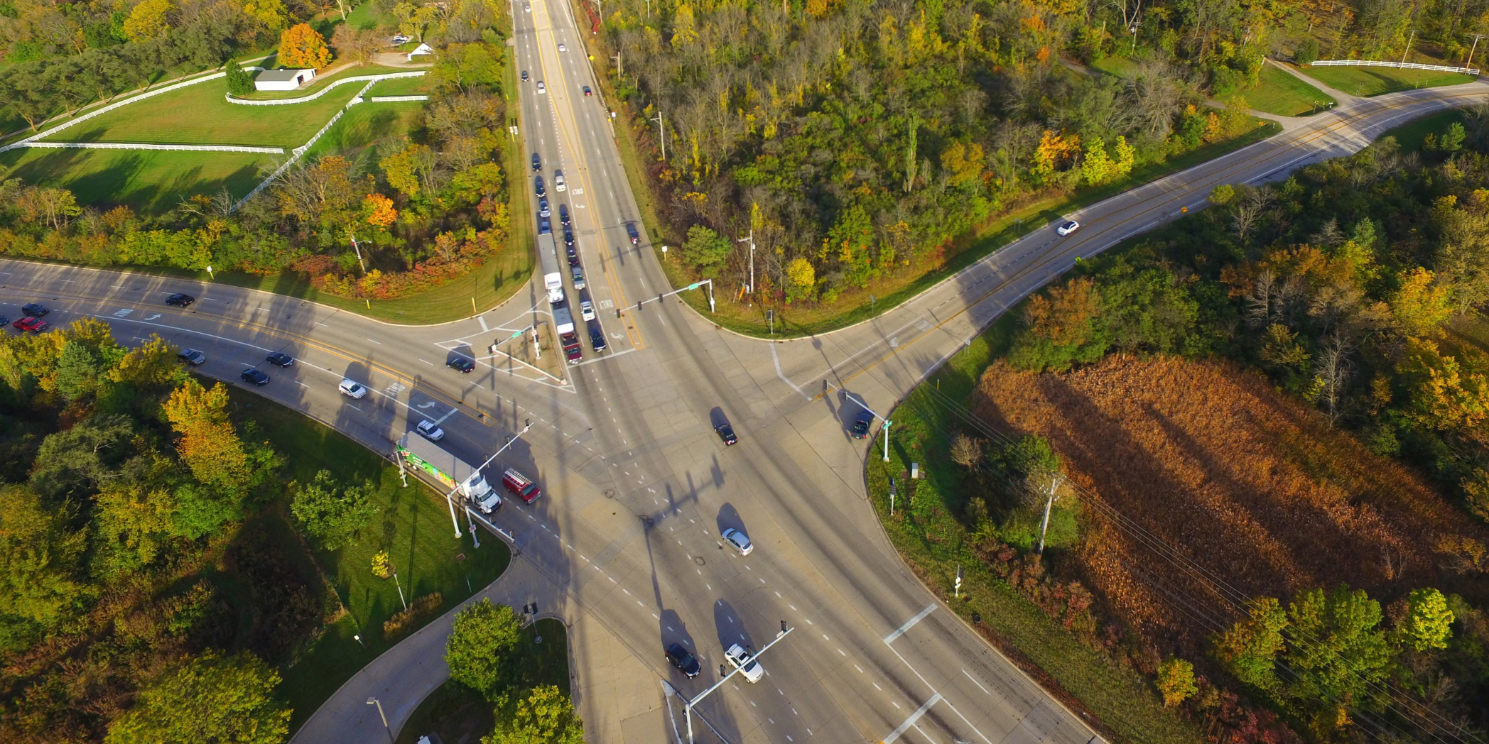 Aerial image of IL 62 at IL 68 (Kane and Cook Cos., IL).