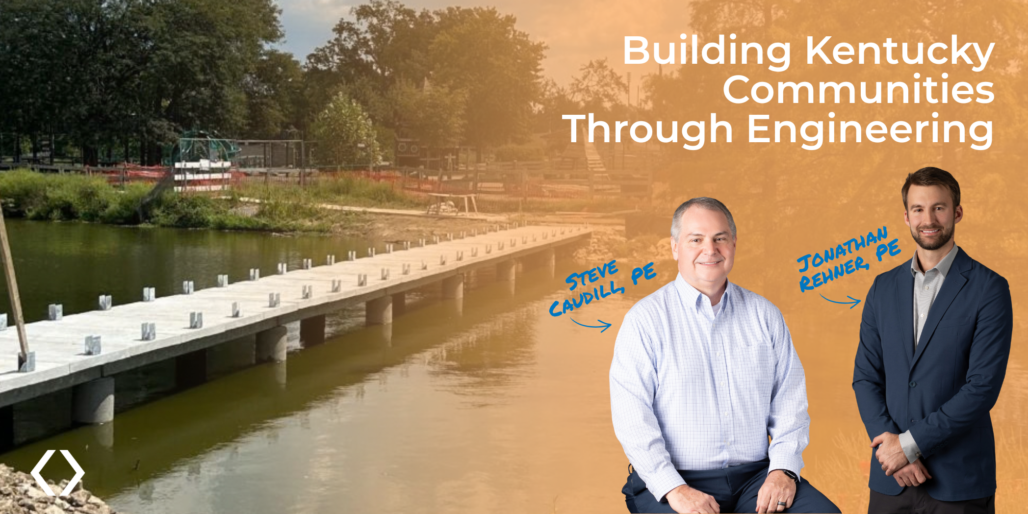 Header image featuring Jonathan and Steve outside park
